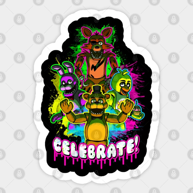 Celebrate! Sticker by Red_Flare_Art